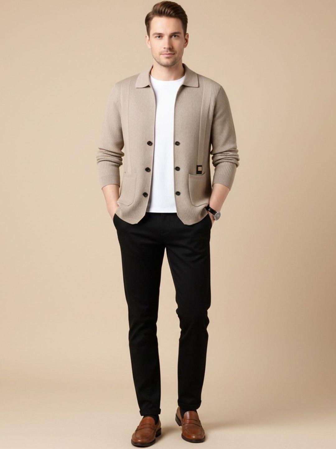 Buy Mast & Harbour Men Ribbed Cardigan - Sweaters for Men 37991152 | Myntra