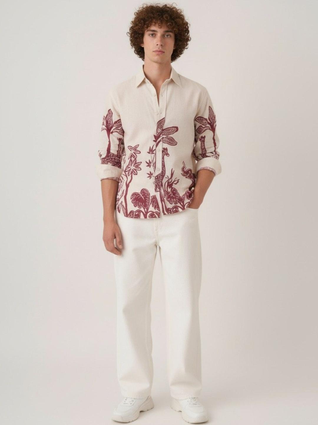 glitchez Men Standard Printed Casual Shirt