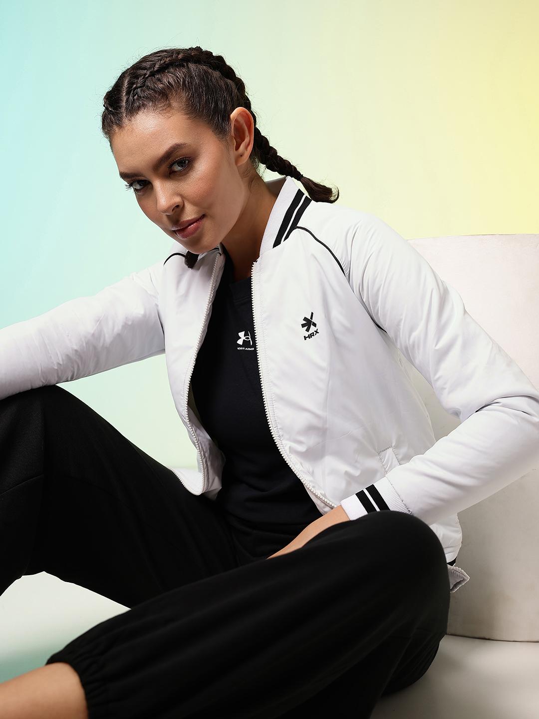 HRX by Hrithik Roshan Striped Padded Bomber Jacket