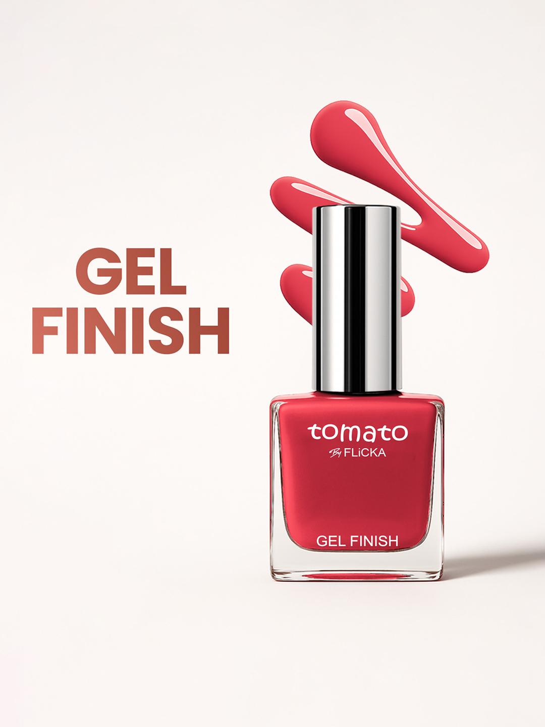 Buy FLiCKA Tomato Long Lasting Quick Dry Gel Finish Nail Polish 9.9 Ml Shade 07 - - Personal Care for Women