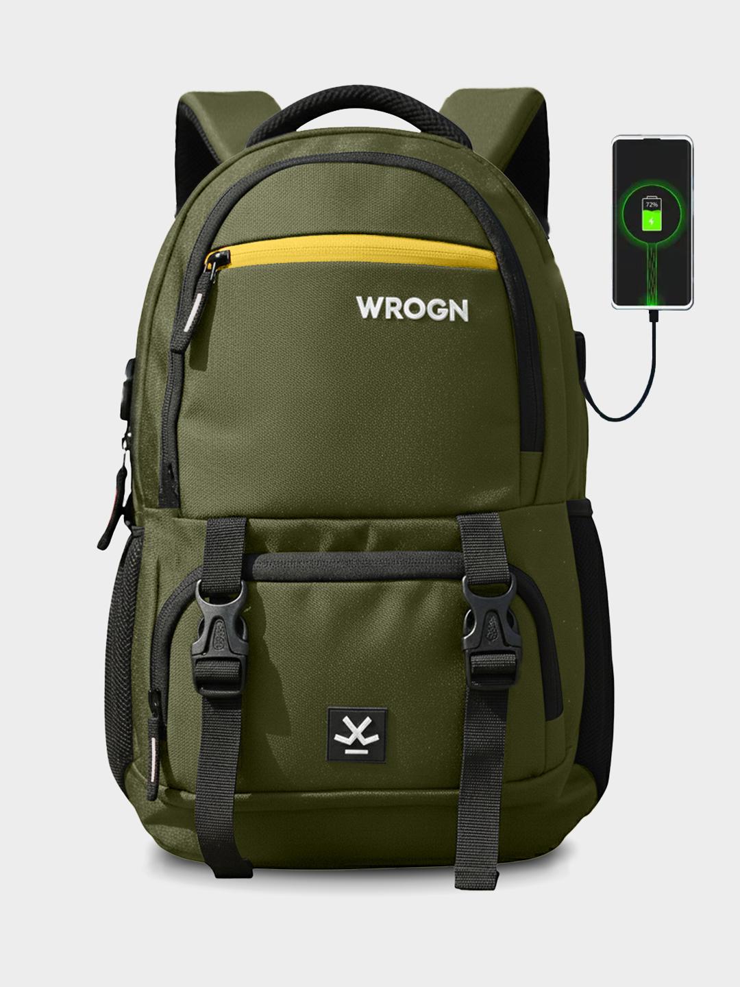 Buy WROGN Unisex Backpack With USB Charging Port 30L 40 L - - Accessories for Unisex