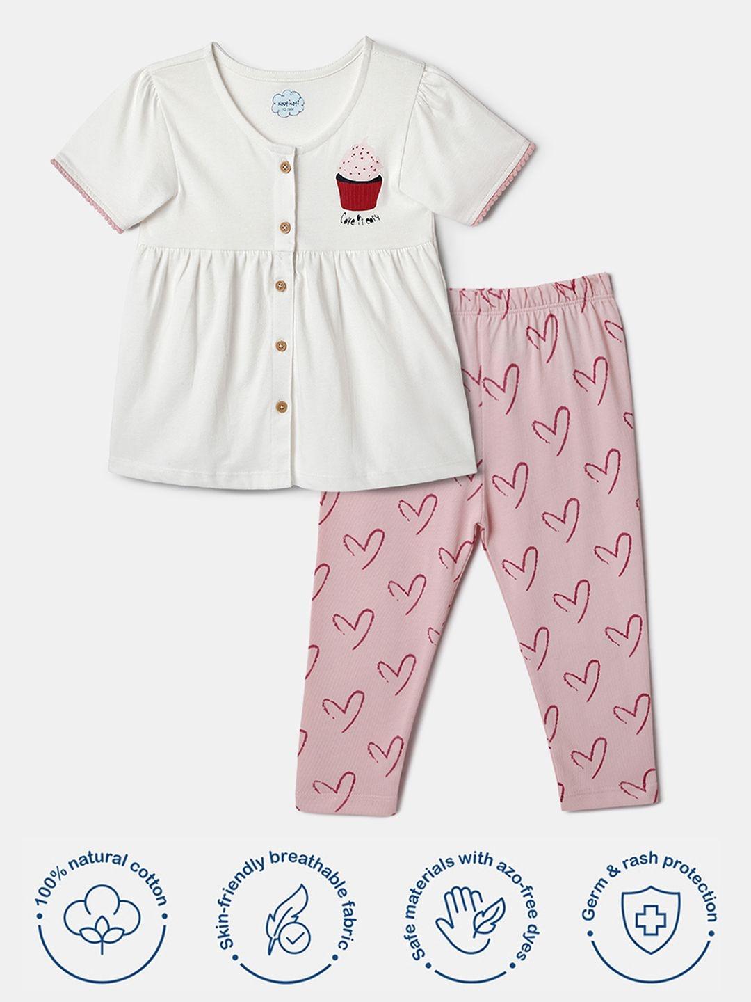 Buy Nauti Nati Printed Top With Leggings - - Apparel for Girls