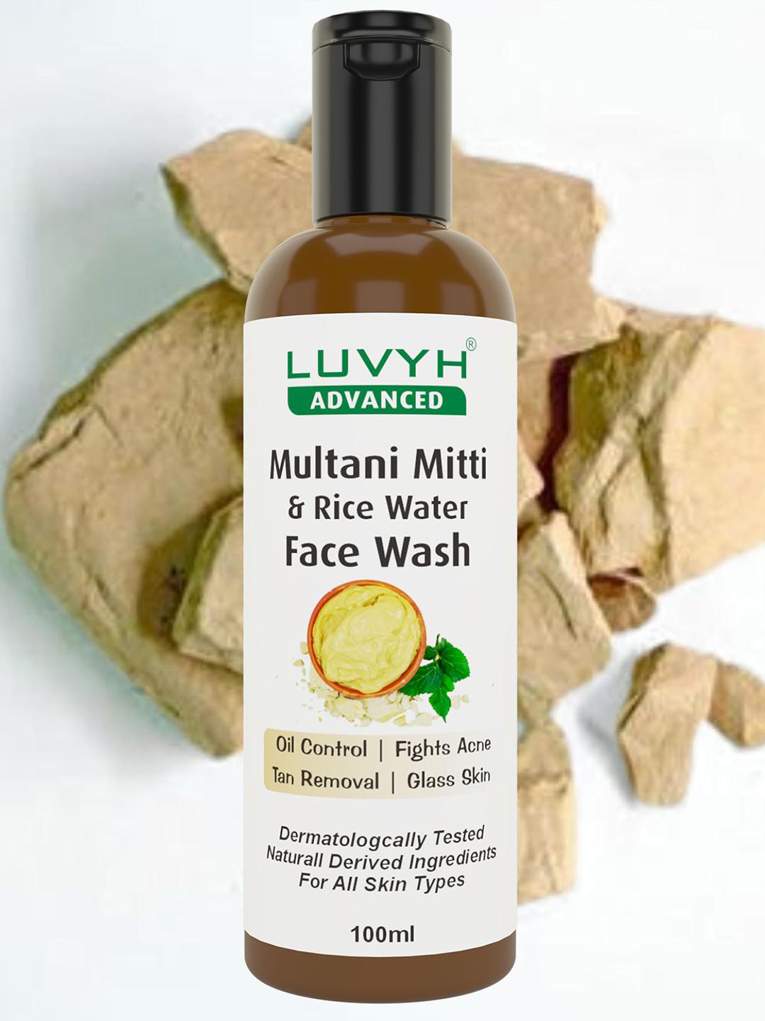 Buy LUVYH Multani Mitti & Rice Water Face Wash 100 Ml - - Personal Care for Unisex