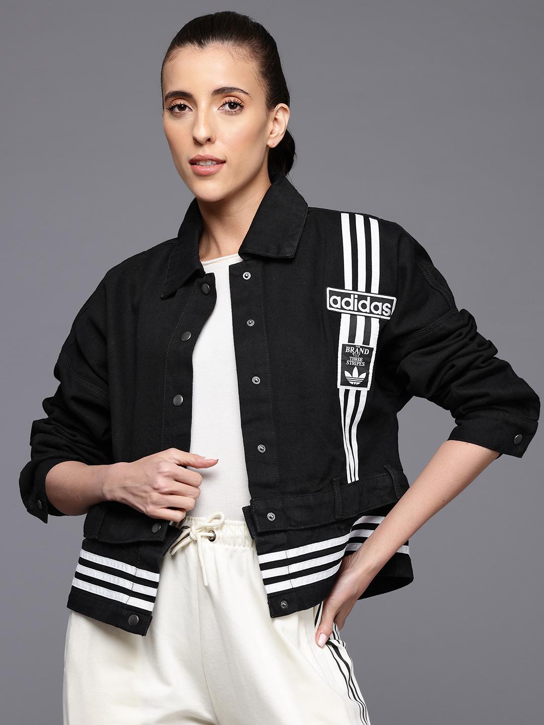 ADIDAS Originals 3 Striped Detachable Hem Denim Jacket:
