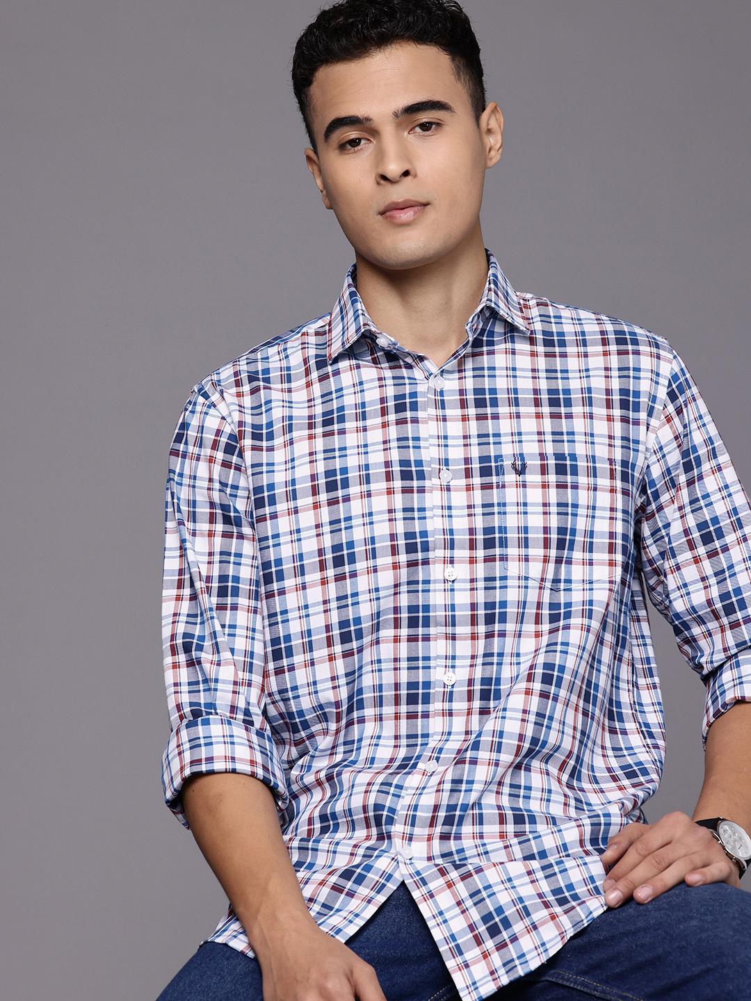 Allen Solly Classic Fit Checked Pure Cotton Casual Shirt