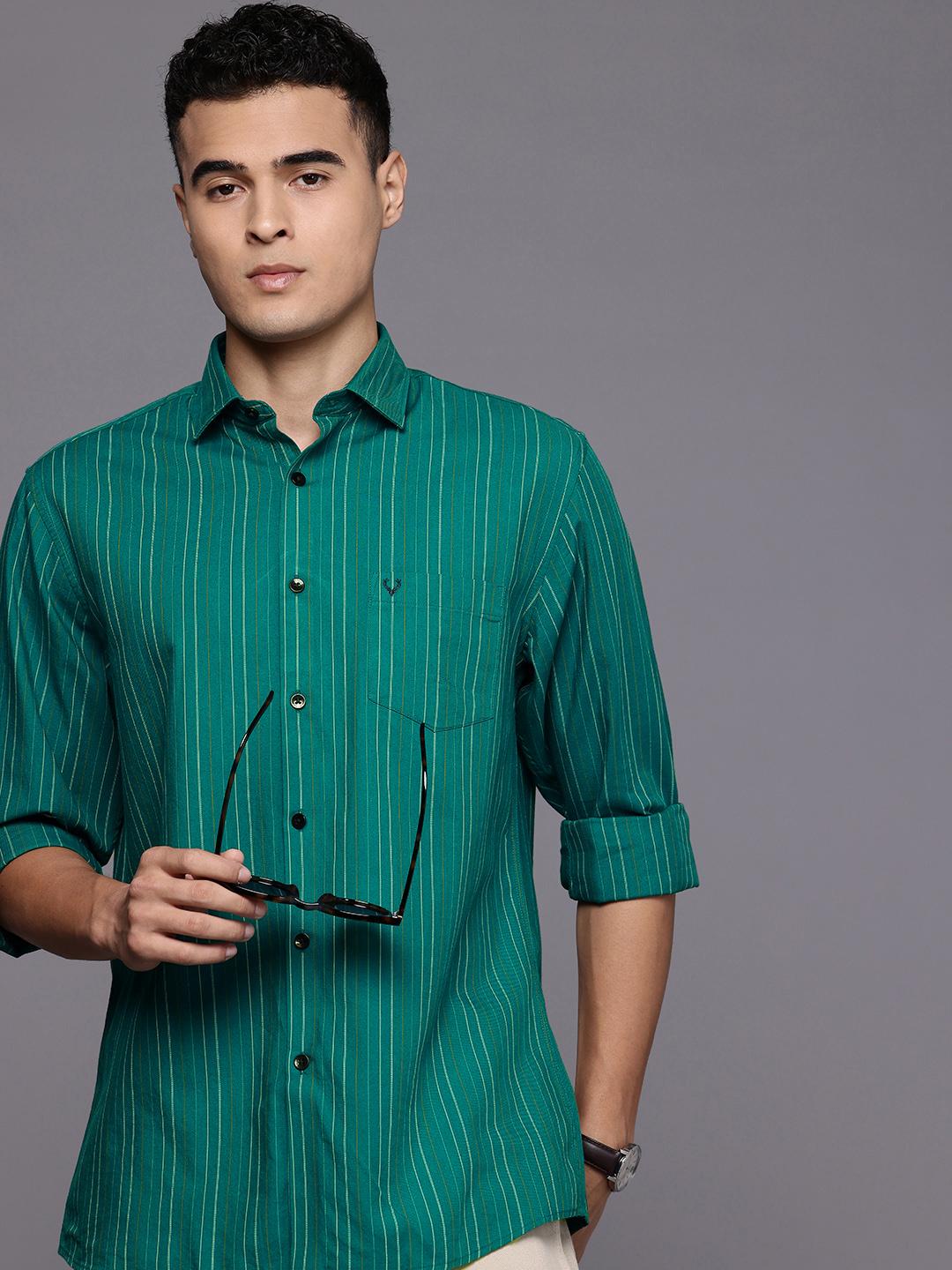 Allen Solly Classic Striped Pure Cotton Casual Shirt