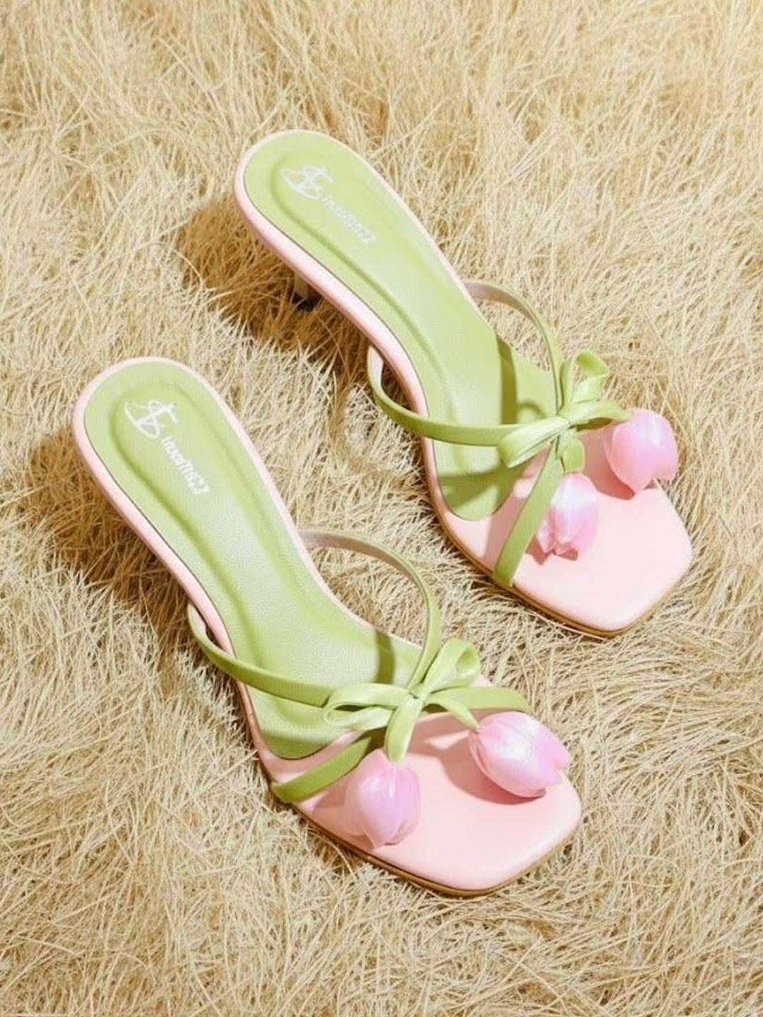 Insolito22 Slim Heeled Mules with Bows - Image 1