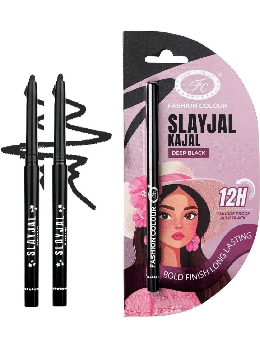 Buy Fashion Colour Set Of 2 Slayjal Long Lasting Kajal    0.35 G   Deep Black -  - Personal Care for Women