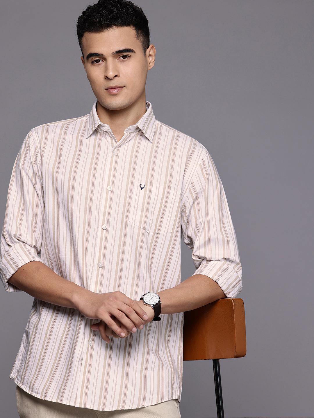 Allen Solly Classic Striped Pure Cotton Casual Shirt