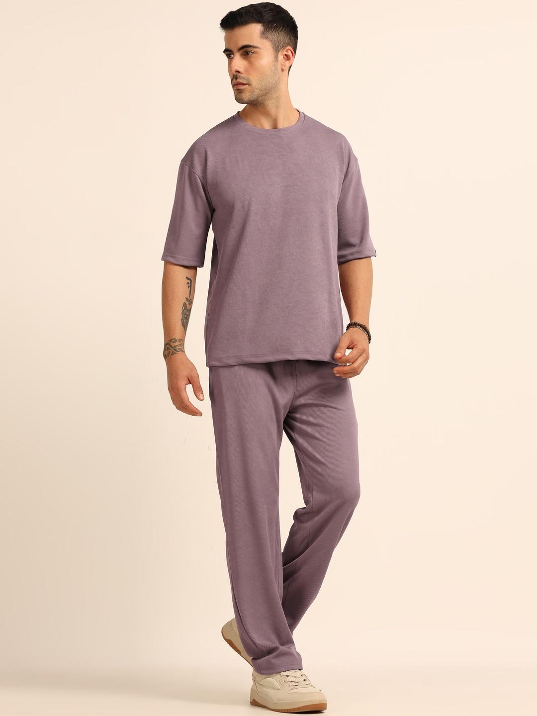Buy Bushirt Oversized T Shirt With Trousers Co Ords - - Apparel for Men