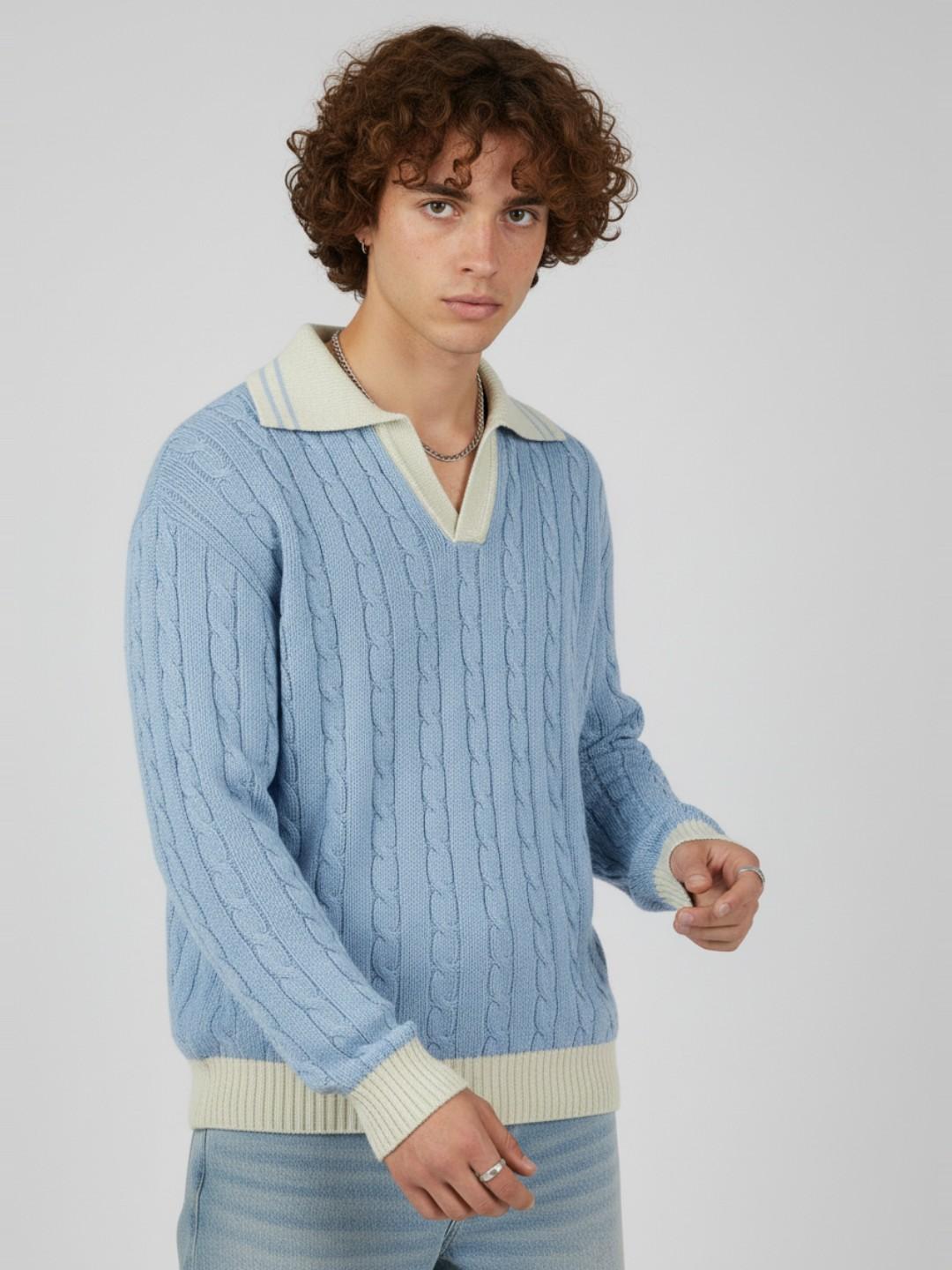 Glitchez Cable Knit Oversized Pullover