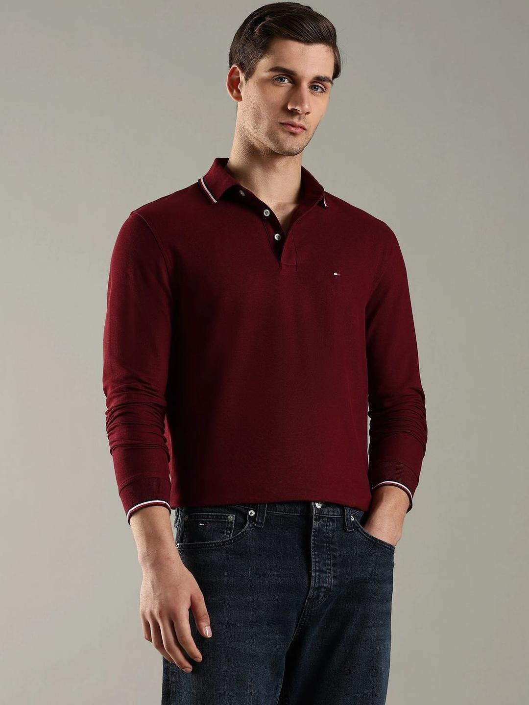 Nov 3242 Buy Tommy Hilfiger Men Polo Collar T Shirt - Tshirts for Men 38242628 ...