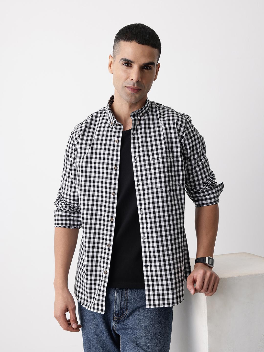 Mast & Harbour Micro Checked Casual Shirt