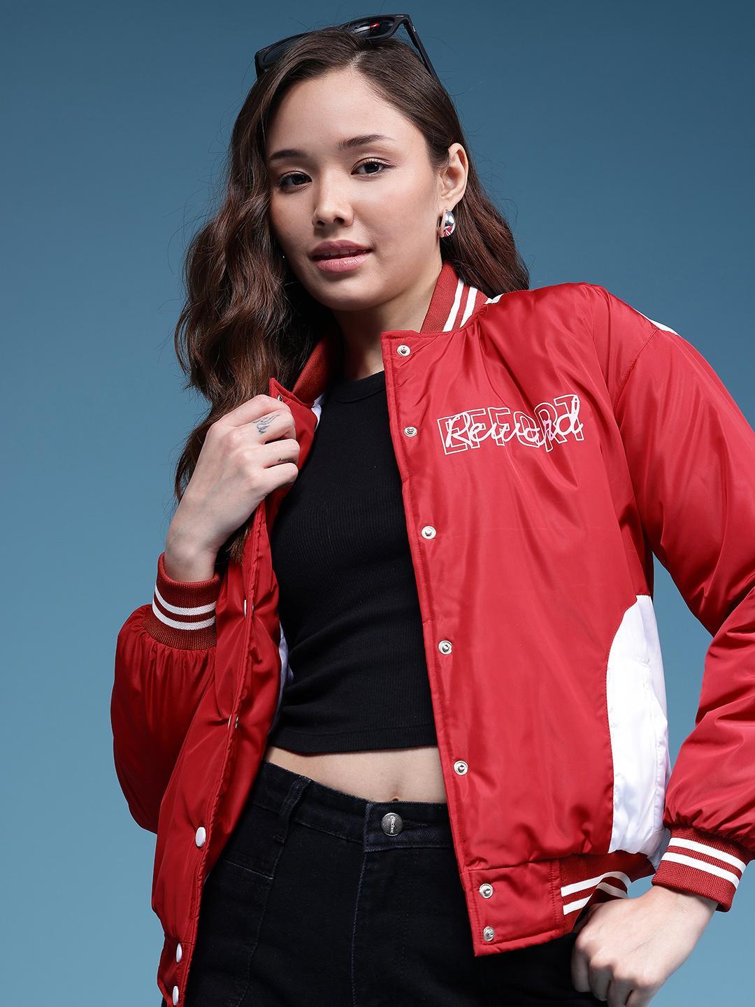 HERE&NOW Typography Varsity Jacket