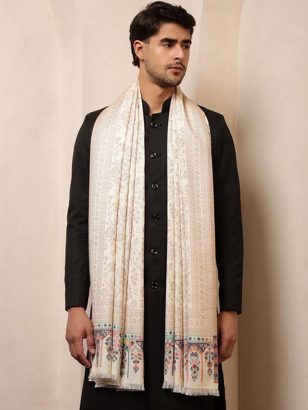 Buy HANDICRAFT PALACE Men Ethnic Motifs Woven Design Shawl - - Apparel for Men