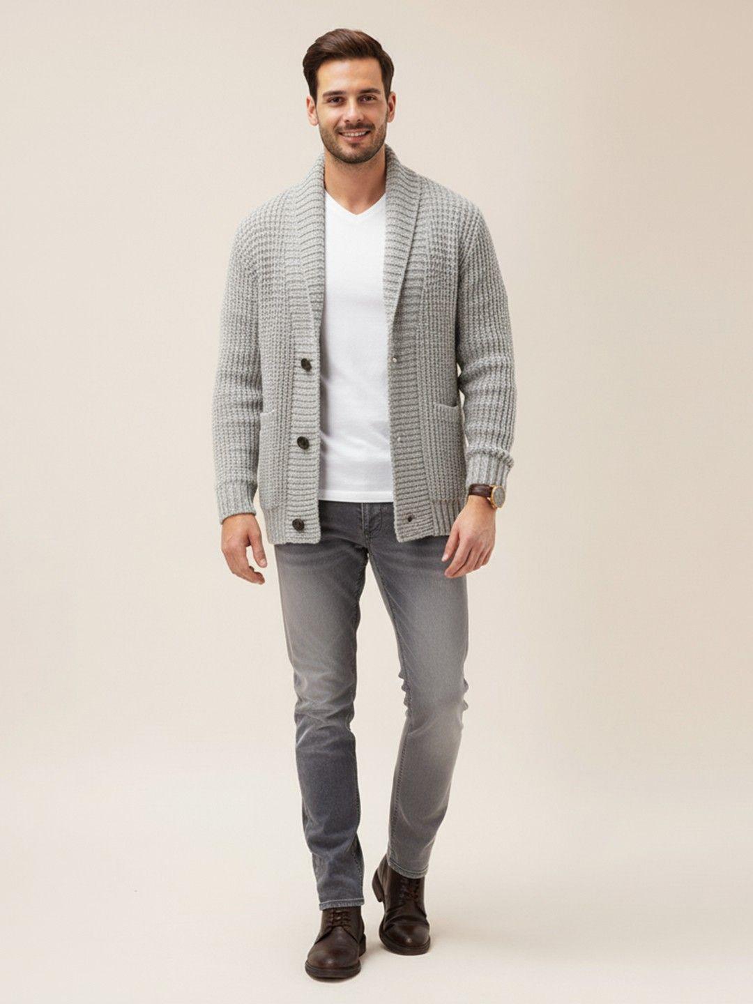 Buy Mast & Harbour Men Ribbed Cardigan - Sweaters for Men 37746130 | Myntra