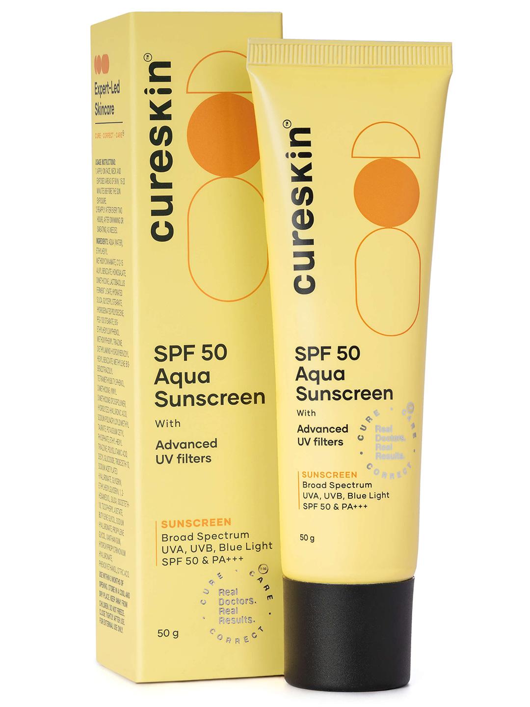 Buy Cureskin SPF 50 Aqua Sunscreen With Advance UV Filters 50 G - - Personal Care for Unisex