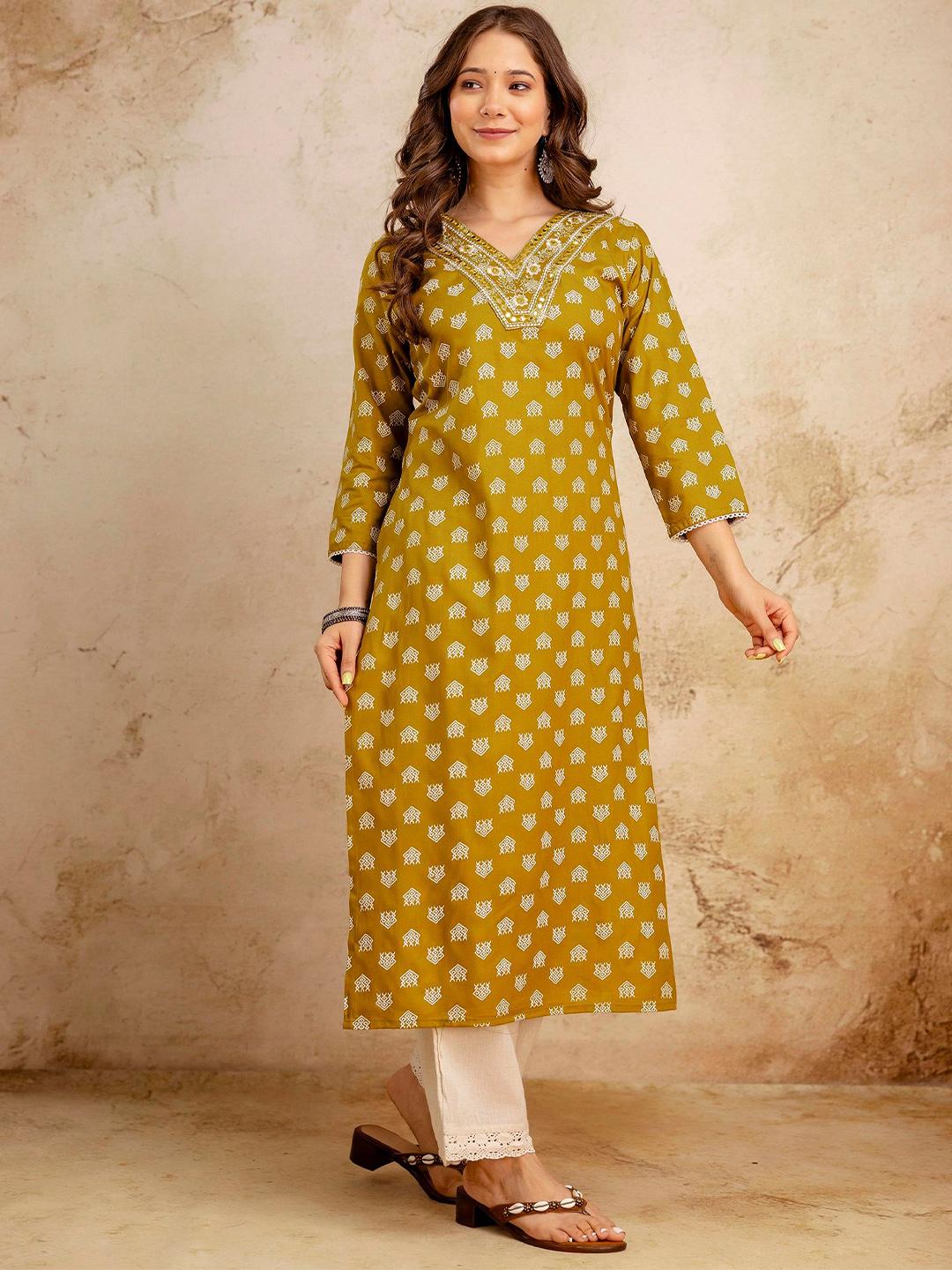Sa Rasa Buy Sa Rasa Women Floral Printed Thread Work Kurta - Kurtas for Women ...