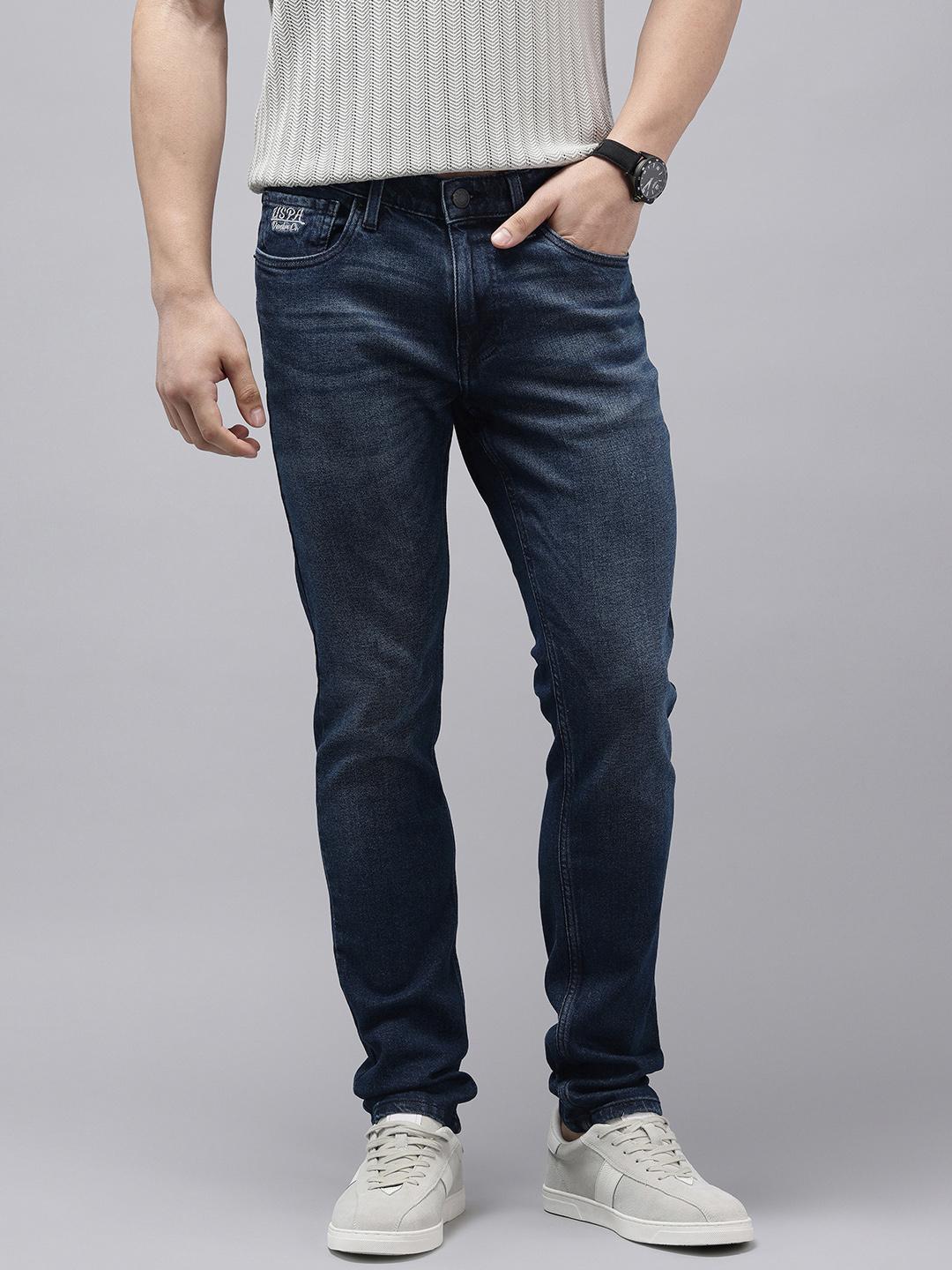 U.S. Polo Assn. Denim Co. Men Brandon Slim Tapered Fit Light Fade Stretchable Jeans