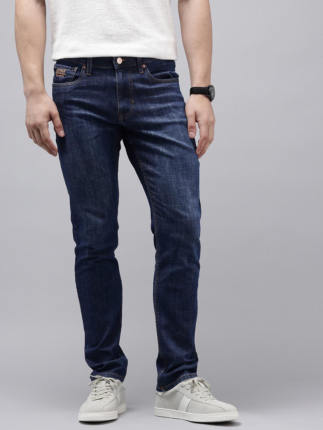 U.S. Polo Assn. Denim Co. Men Brandon Slim Tapered Fit Light Fade Stretchable Jeans