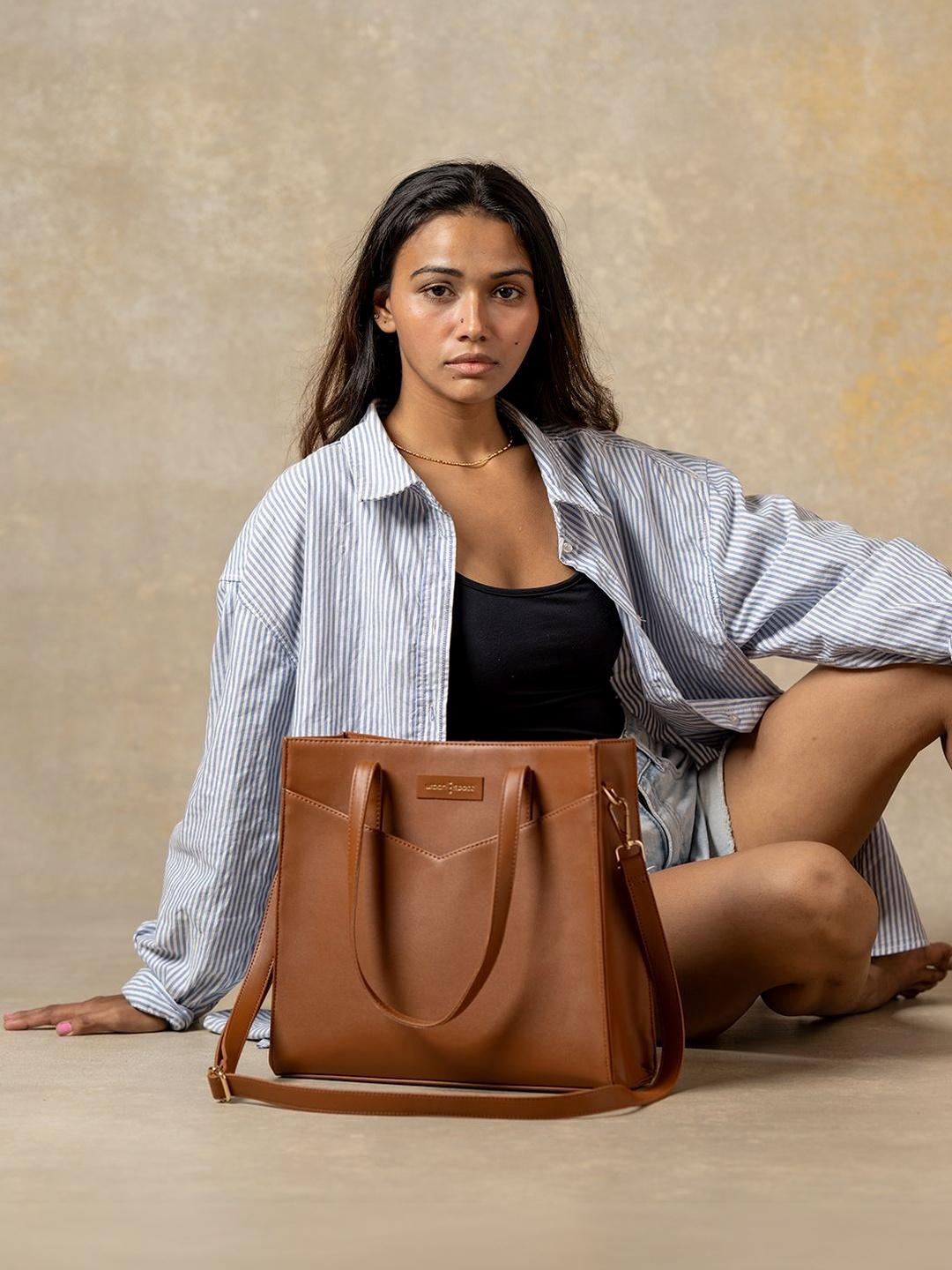 Buy URBAN SPACE Adele Solid Water Resistant Large Structured Tote Bag -  - Accessories for Women