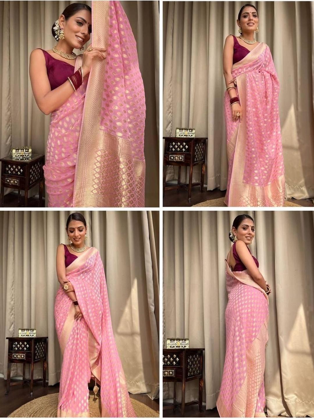 A Rozi Buy Arozi Ethnic Motifs Zari Art Silk Banarasi Saree - Sarees for Women ...