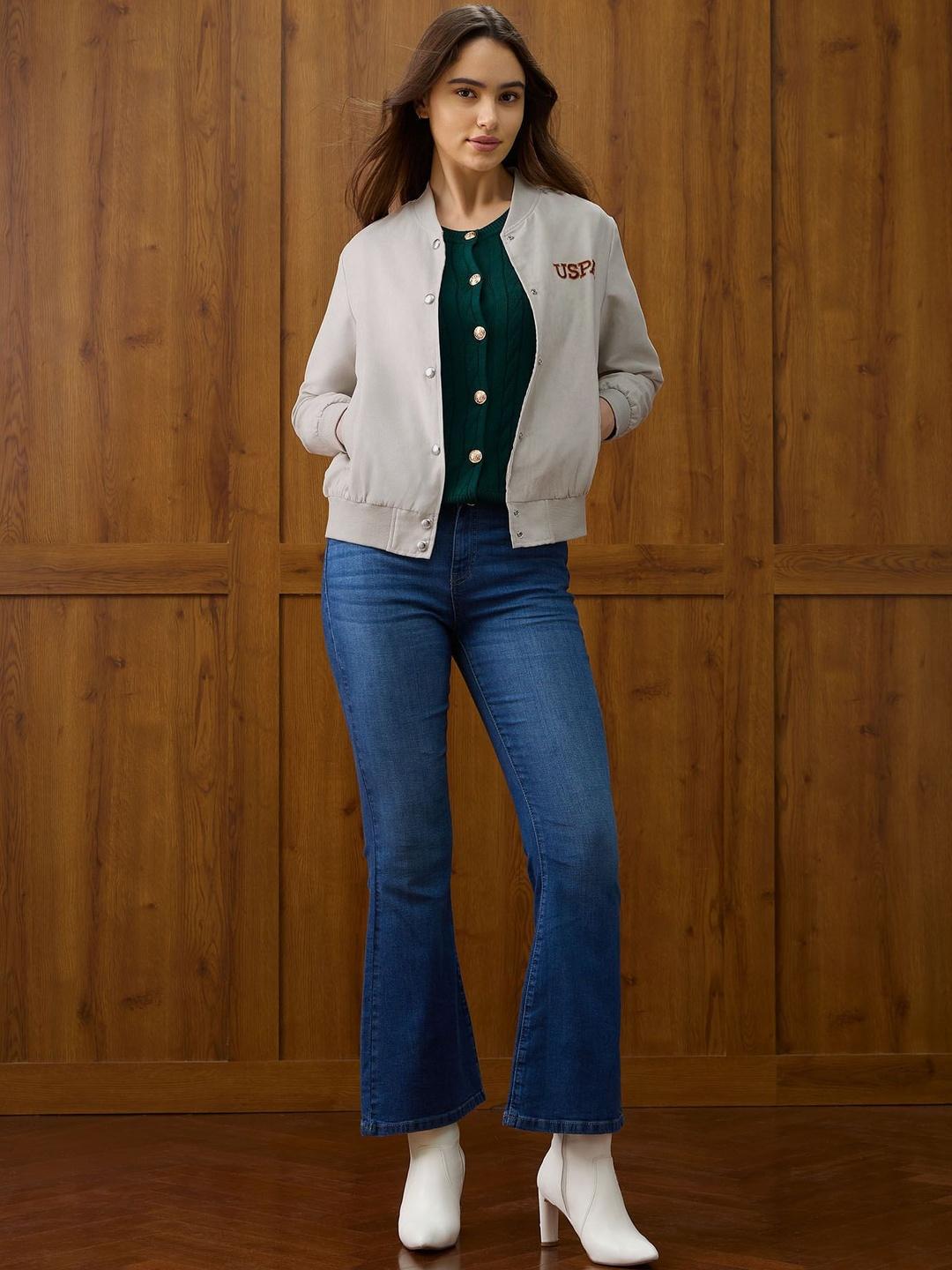 U.S. Polo Assn. Women Women Brand Logo Bomber Jacket