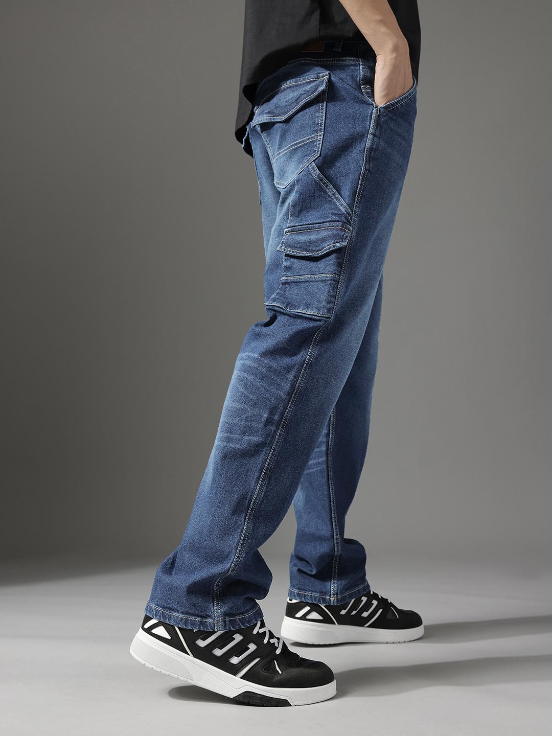 FCUK Men Straight Fit Stretchable Jeans