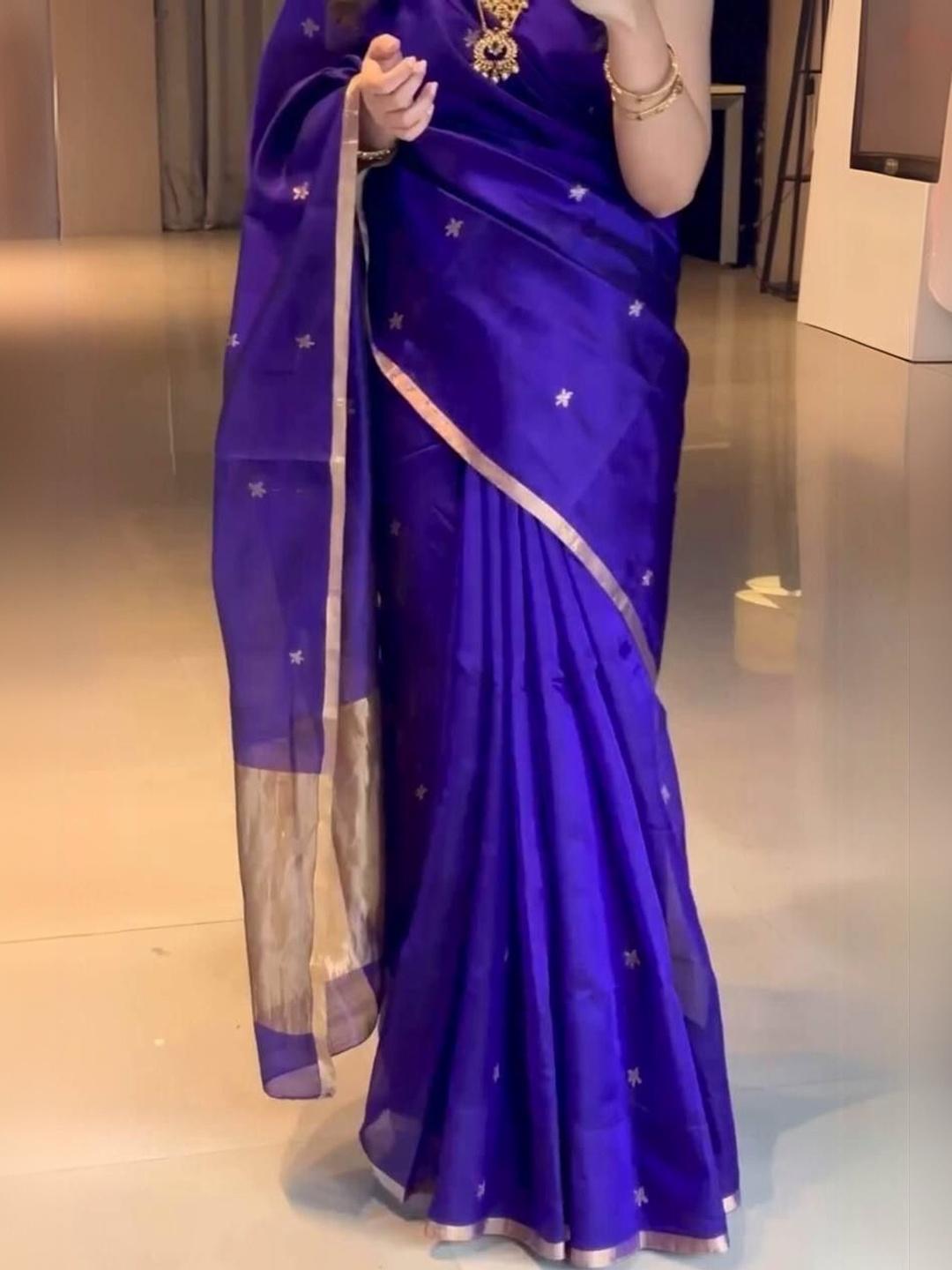A Rozi Buy Arozi Woven Design Zari Linen Blend Designer Saree - Sarees for ...