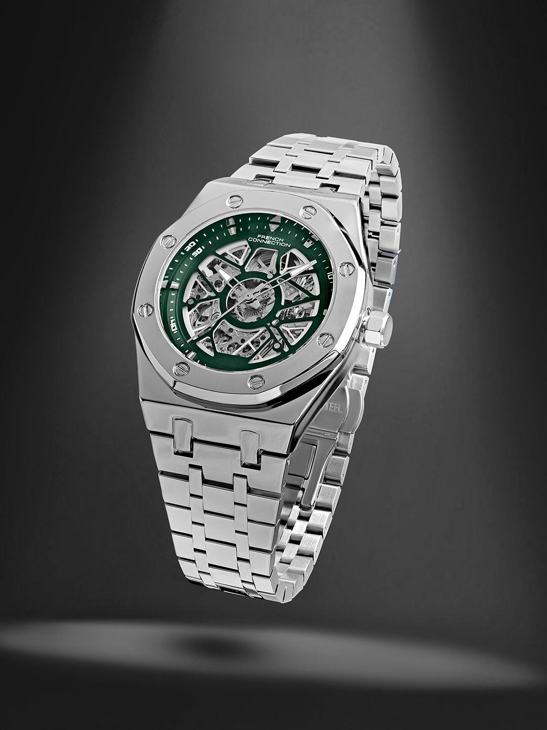 Nov 3242 Buy French Connection Men Skeleton Dial & Stainless Steel Bracelet ...