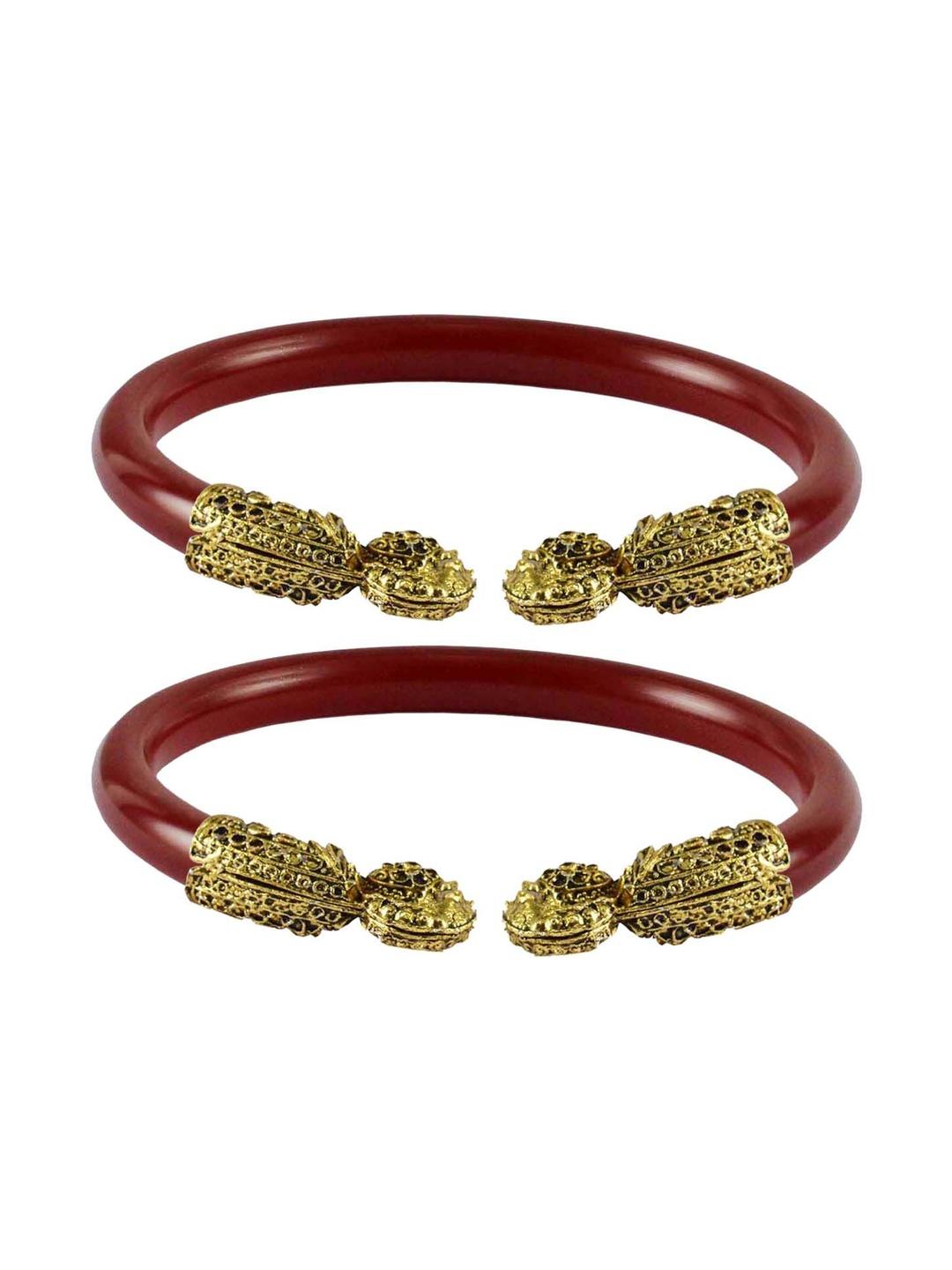 Buy Vidhya Kangan Set Of 2 Gold Plated Bangle -  - Accessories for Women