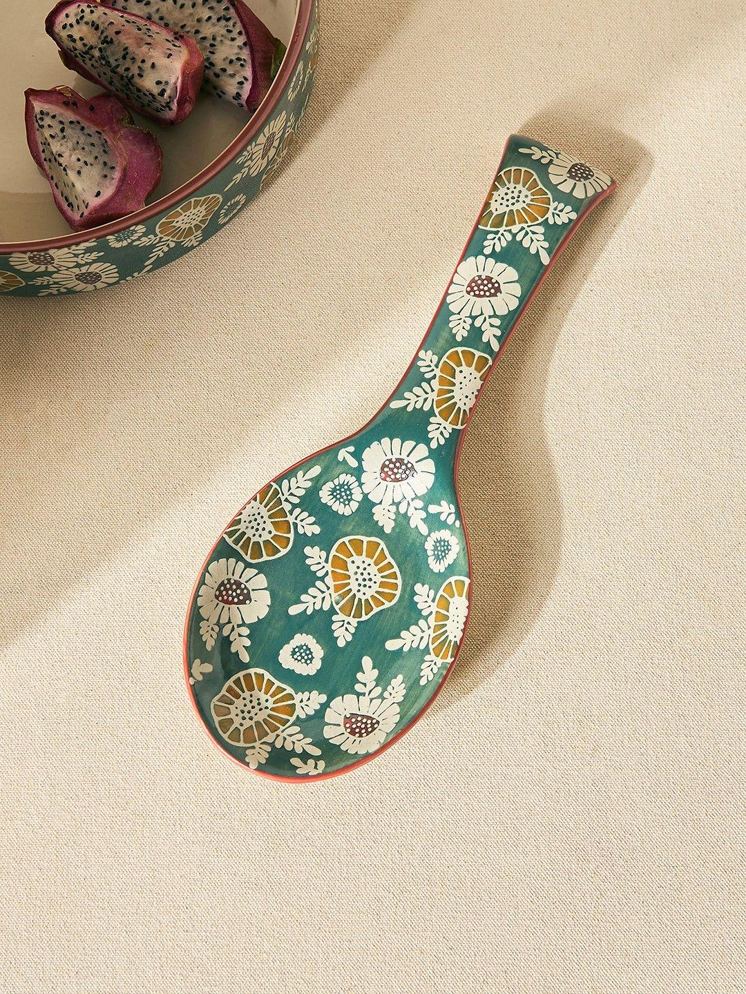 Buy Chumbak Lost In Paradise Ceramic Wildflower Spoon Rest - - Home for Unisex