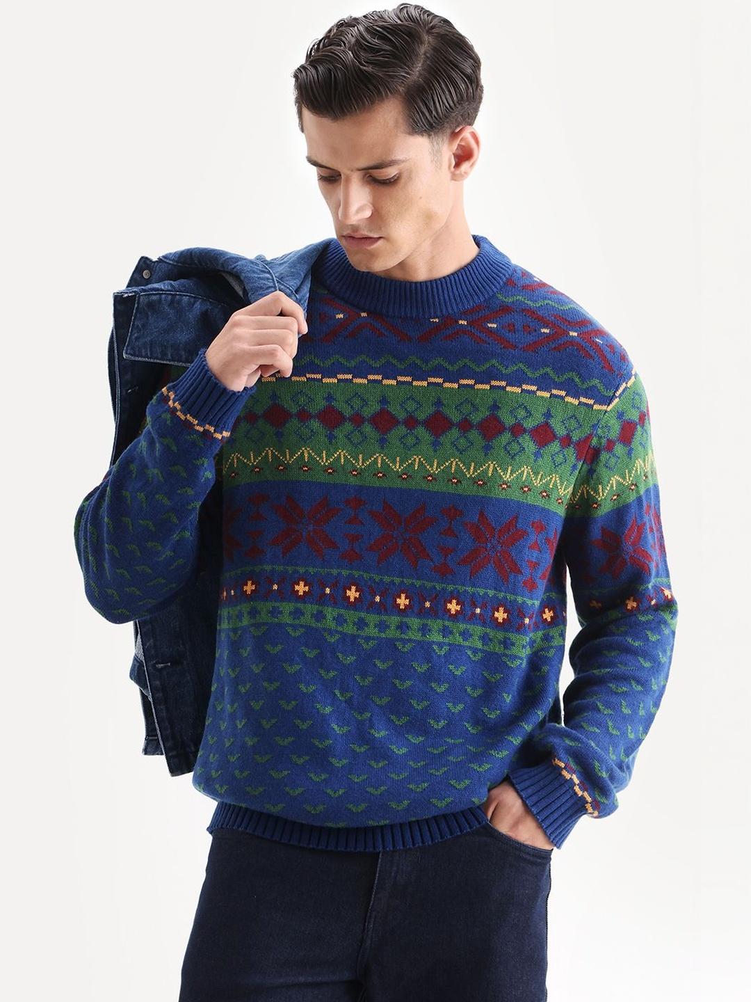 Rare Rabbit Pullover Buy RARE RABBIT Men Fair Isle Printed Pullover - Sweaters for Men ...