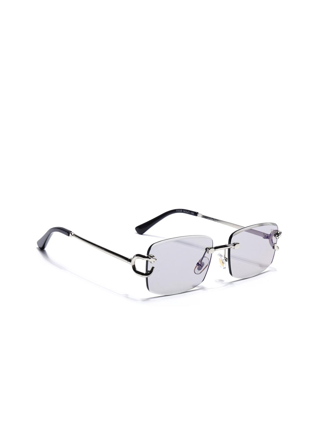 Buy Voyage Unisex Black UV Protected Rectangle Sunglasses - - Accessories for Unisex