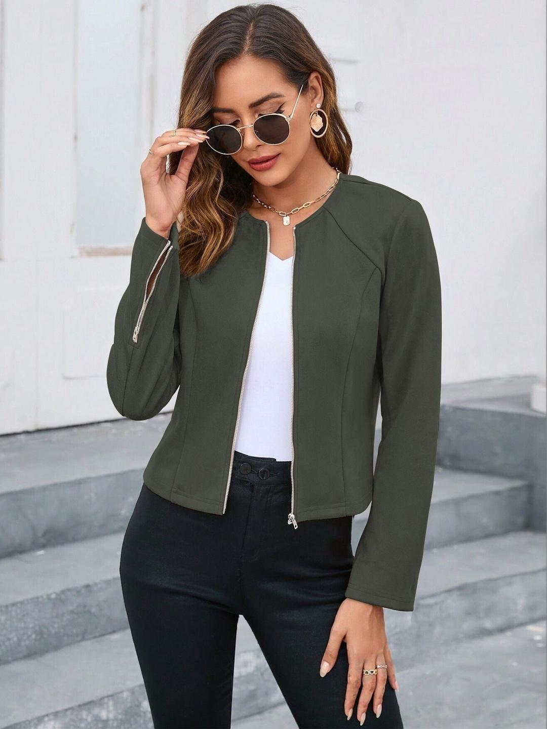 SZN Women Woollen Woven Jacket