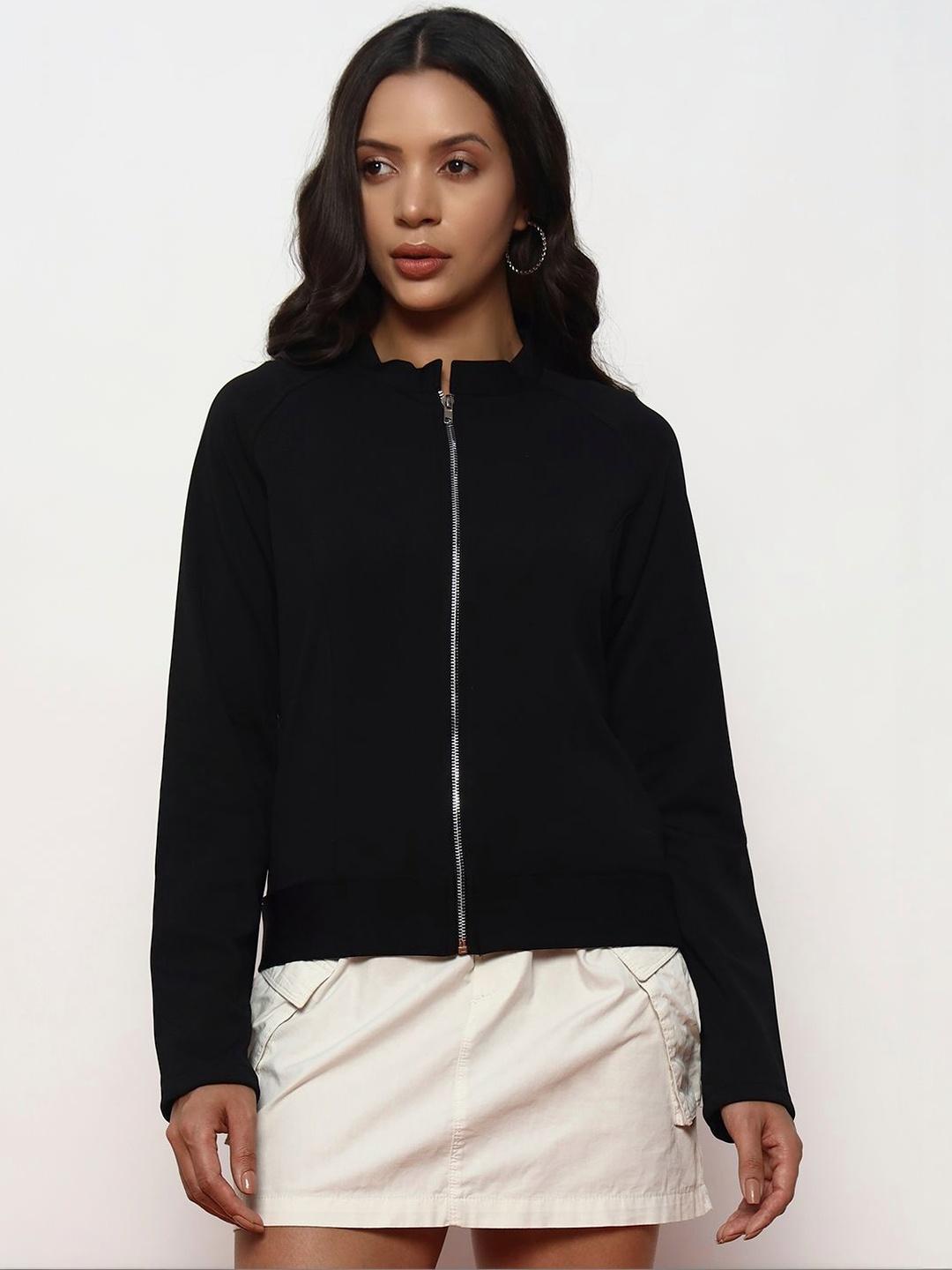 SZN Women Woollen Bomber Jacket