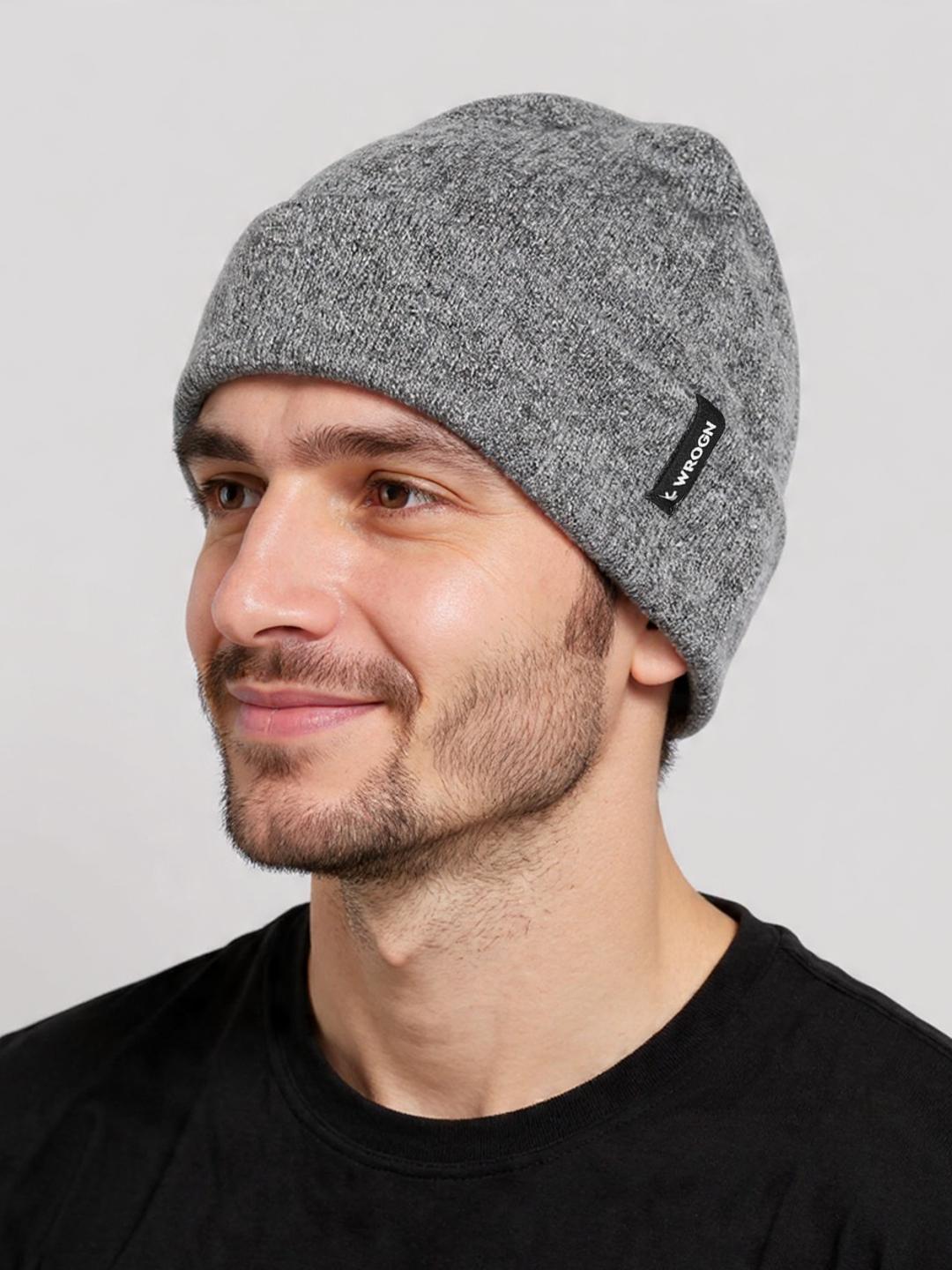 Buy WROGN Unisex Melange Cuff Beanie - - Accessories for Unisex