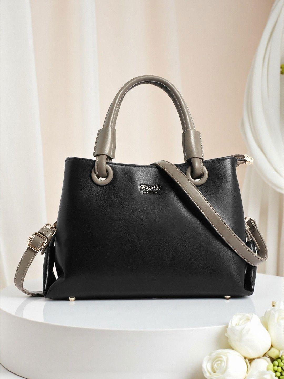Buy Exotic Solid Laptop Compartment Large Structured Satchel Bag - - Accessories for Women