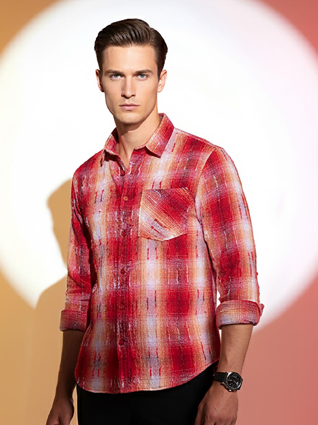 Beyoung Men Original Checked Cotton Casual Shirt