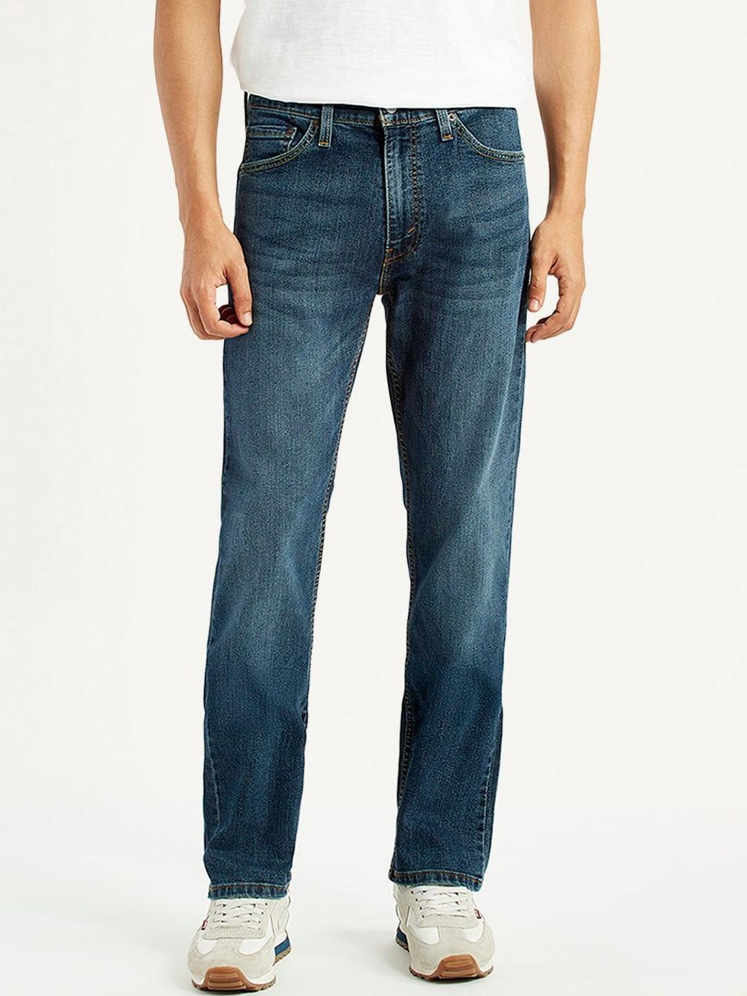 Levis Men Classic Straight Fit Mid-Rise Light Fade Stretchable Jeans