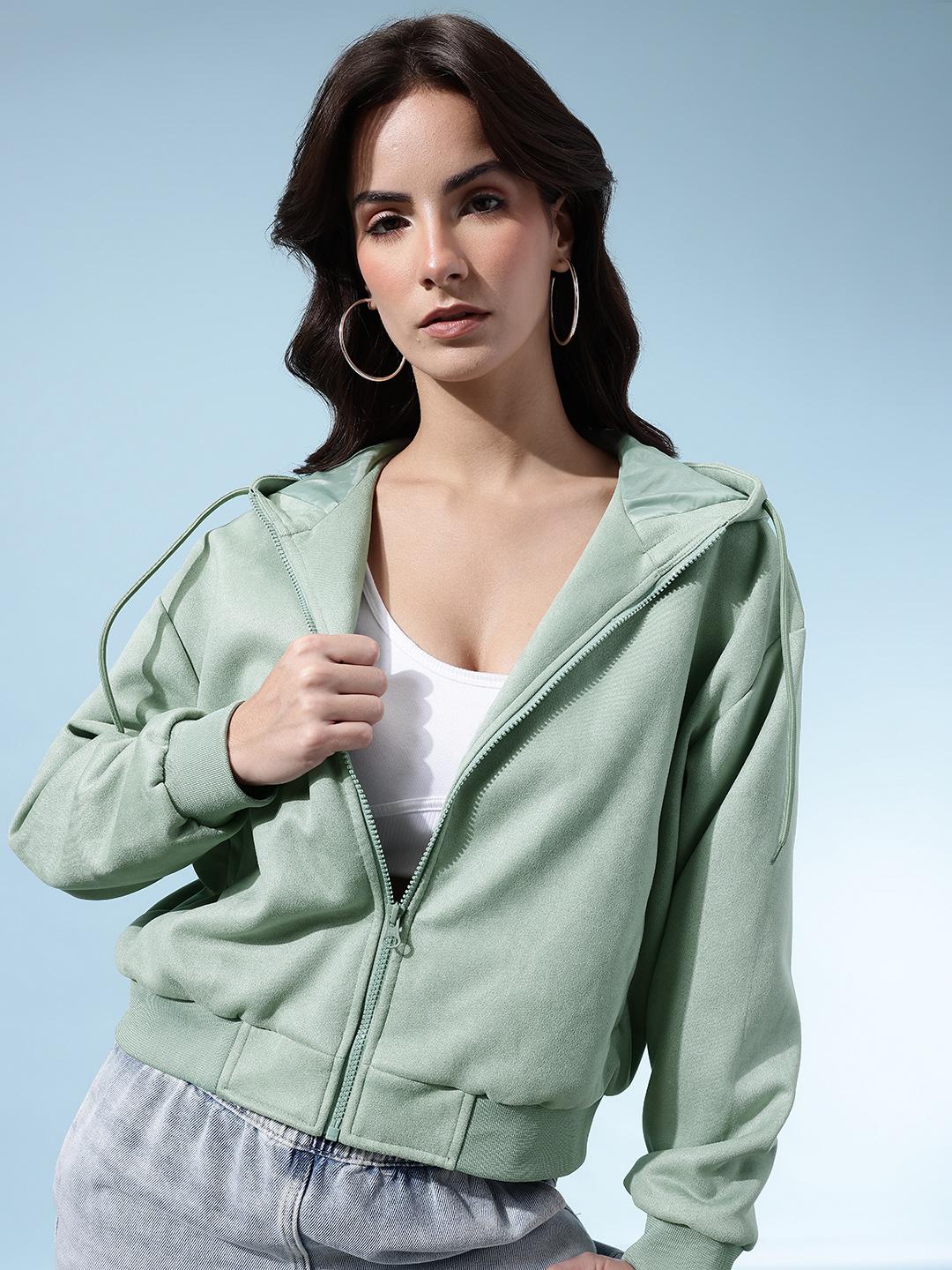 glitchez Suede Finish Hooded Bomber Jacket
