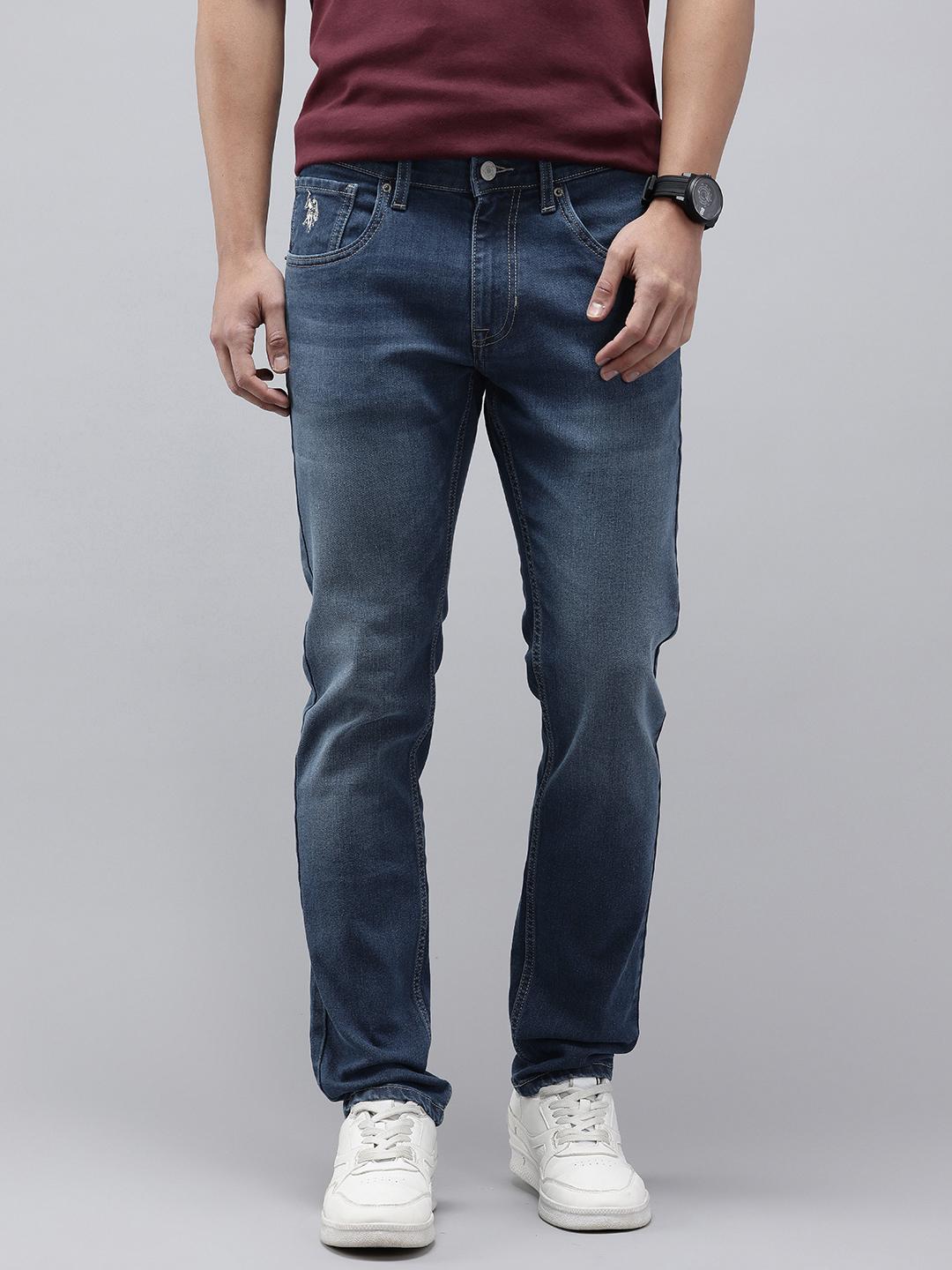 U.S. Polo Assn. Denim Co. Men Brandon Slim Tapered Light Fade Stretchable Jeans