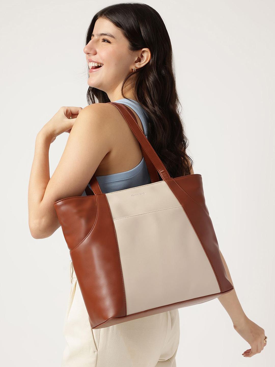 Buy Fastrack Twintone Laptop Tote For Women Fits Upto 14