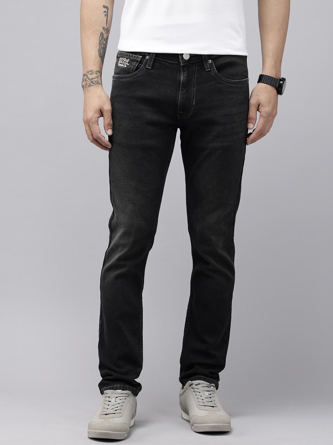 U.S. Polo Assn. Denim Co. Men Brandon Slim Tapered Fit Light Fade Stretchable Jeans
