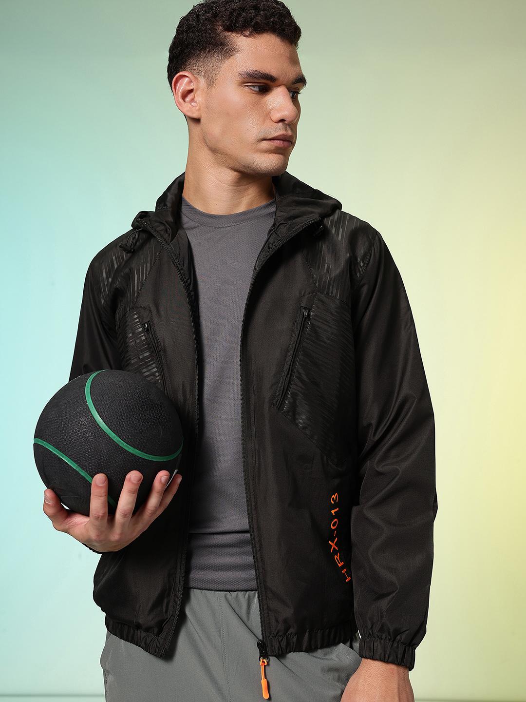 HRX by Hrithik Roshan Typography Printed Rapid-Dry Training Sporty Jacket
