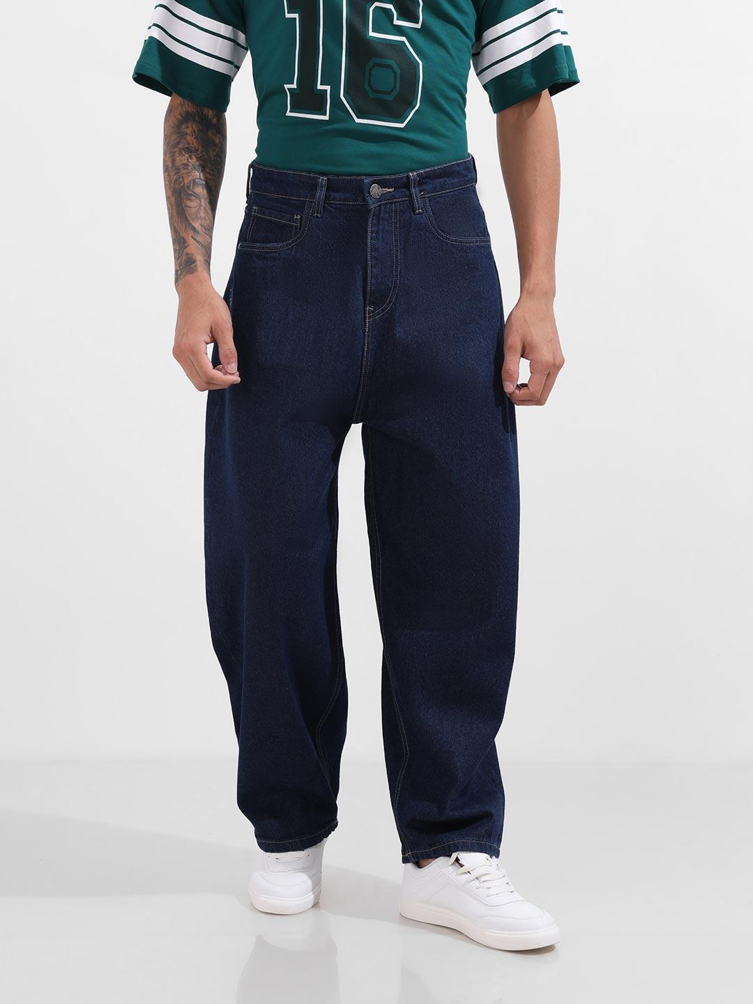 Buy Basixx Men Baggy Mid Rise Jeans - Jeans for Men 37005518 | Myntra