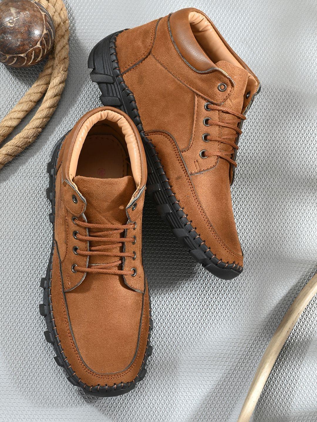 Buy HERE&NOW Men Solid Lace Up Causal Boots - - Footwear for Men