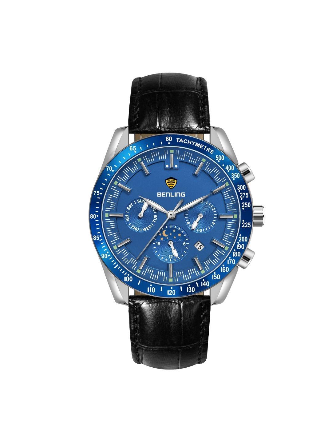 Buy BENLING Men Dial & Leather Straps Analogue Automatic Watch BENL ...