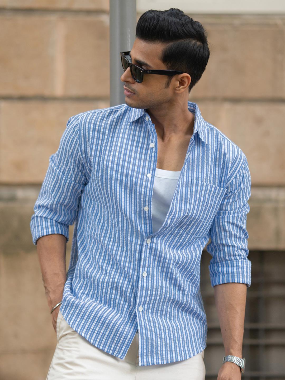 Powerlook Men Striped Casual Shirt