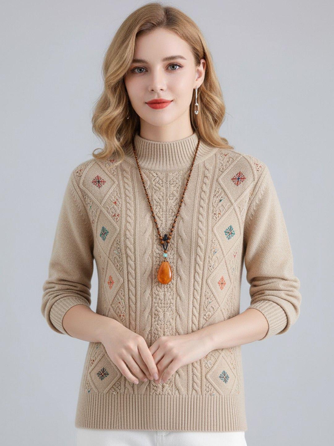 Buy Bebe Women Embroidered Pullover - Sweaters for Women 37539036 | Myntra